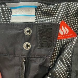 This is a pair of snow pants. They are from Columbia, size medium. Worn once.